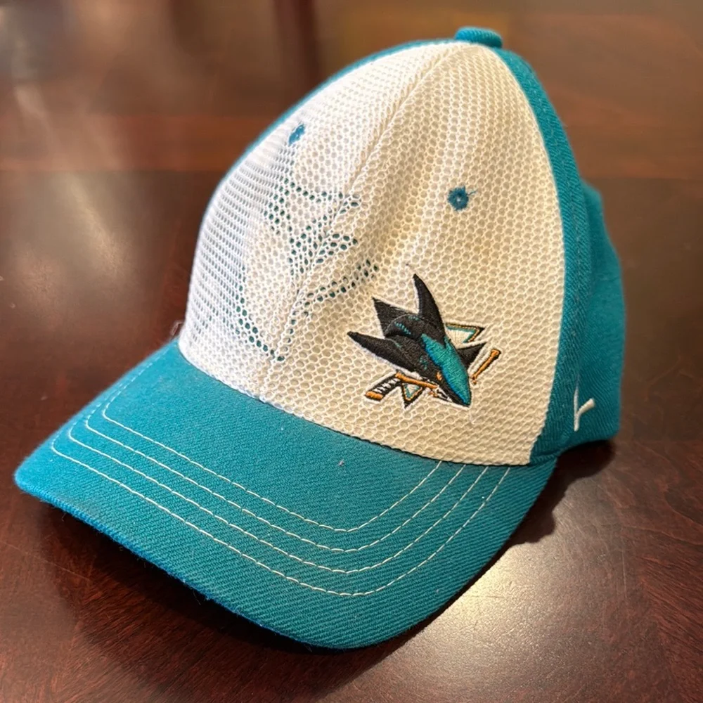 Zephyr Kids cap Teal and White Cap with Shark Logo Youth